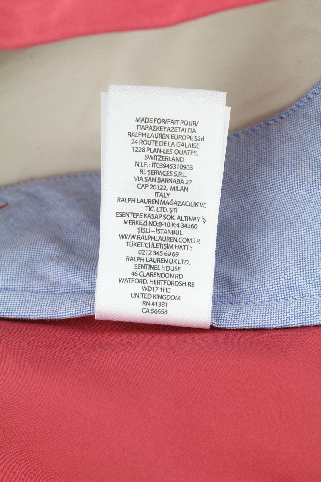 RALPH LAUREN Stretch Straight Fit Men Shorts 32 Red Bedford Chino RRP€150