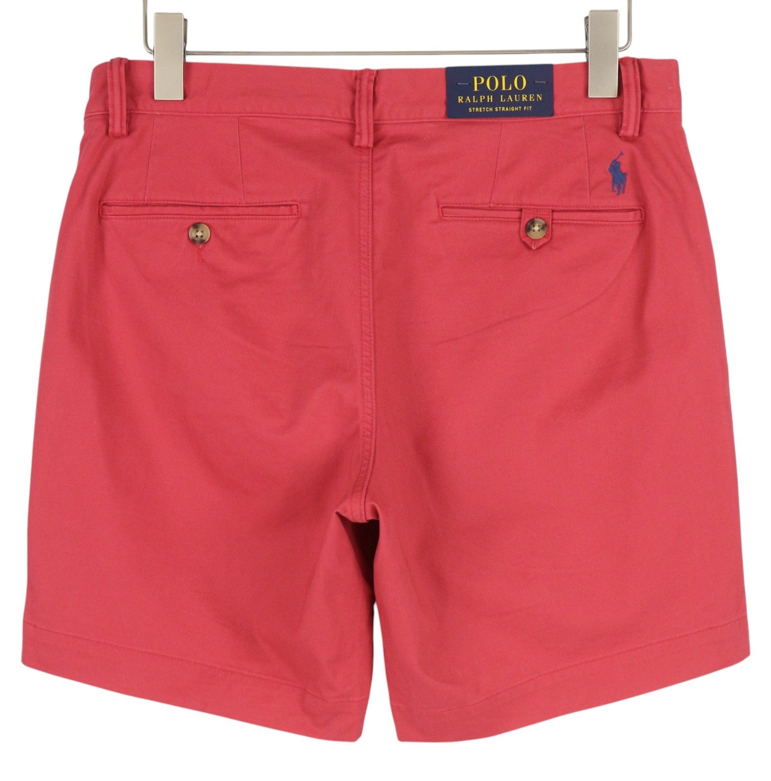 RALPH LAUREN Stretch Straight Fit Men Shorts 32 Red Bedford Chino RRP€150