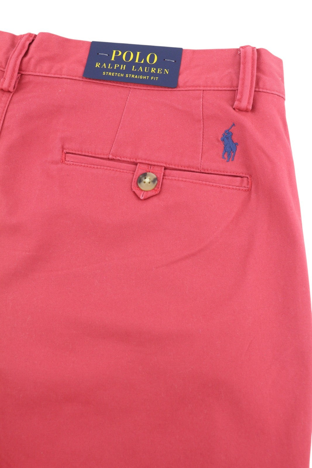 RALPH LAUREN Stretch Straight Fit Men Shorts 32 Red Bedford Chino RRP€150
