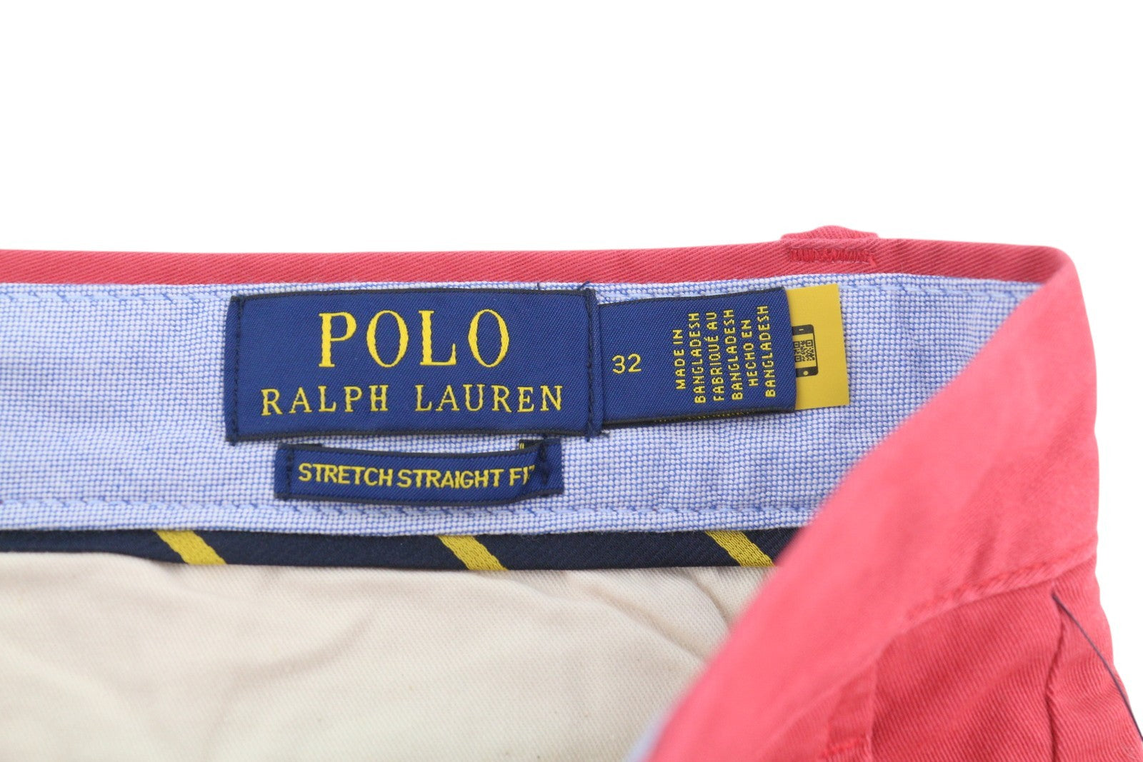 RALPH LAUREN Stretch Straight Fit Men Shorts 32 Red Bedford Chino RRP€150