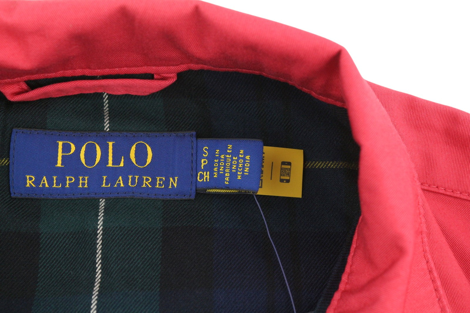 RALPH LAUREN Men Jacket S Red Garment-Dyed Windbreaker Lightweight RRP€350