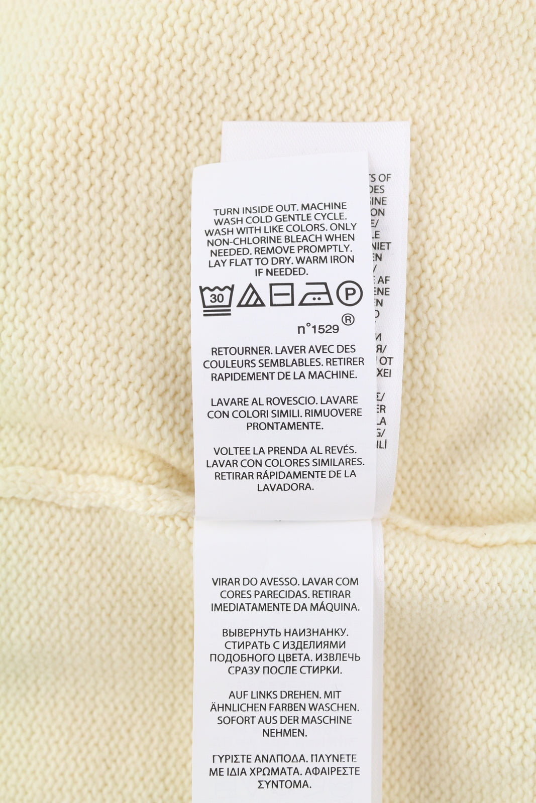 RALPH LAUREN Men Jumper M Ivory Half Button Neck Knitted Embroidered Logo