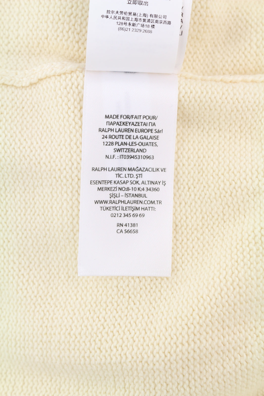 RALPH LAUREN Men Jumper M Ivory Half Button Neck Knitted Embroidered Logo