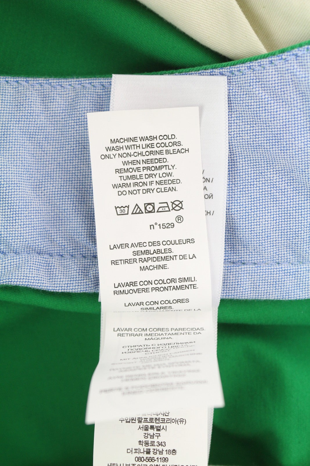 RALPH LAUREN Stretch Straight Fit Men Shorts 36 Green Chino Zip Fly RRP€180