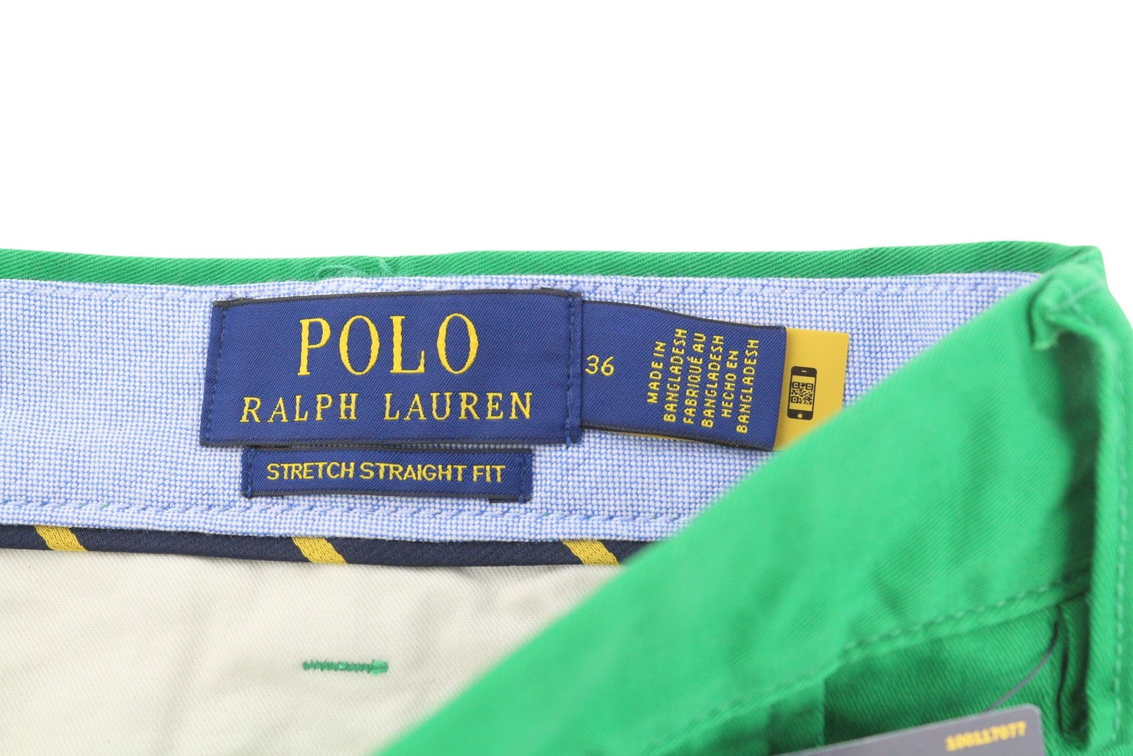 RALPH LAUREN Stretch Straight Fit Men Shorts 36 Green Chino Zip Fly RRP€180