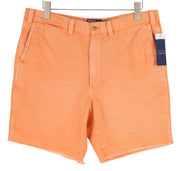 RALPH LAUREN Salinger Chino Straight Fit Men Shorts 36 Orange Logo RRP$236