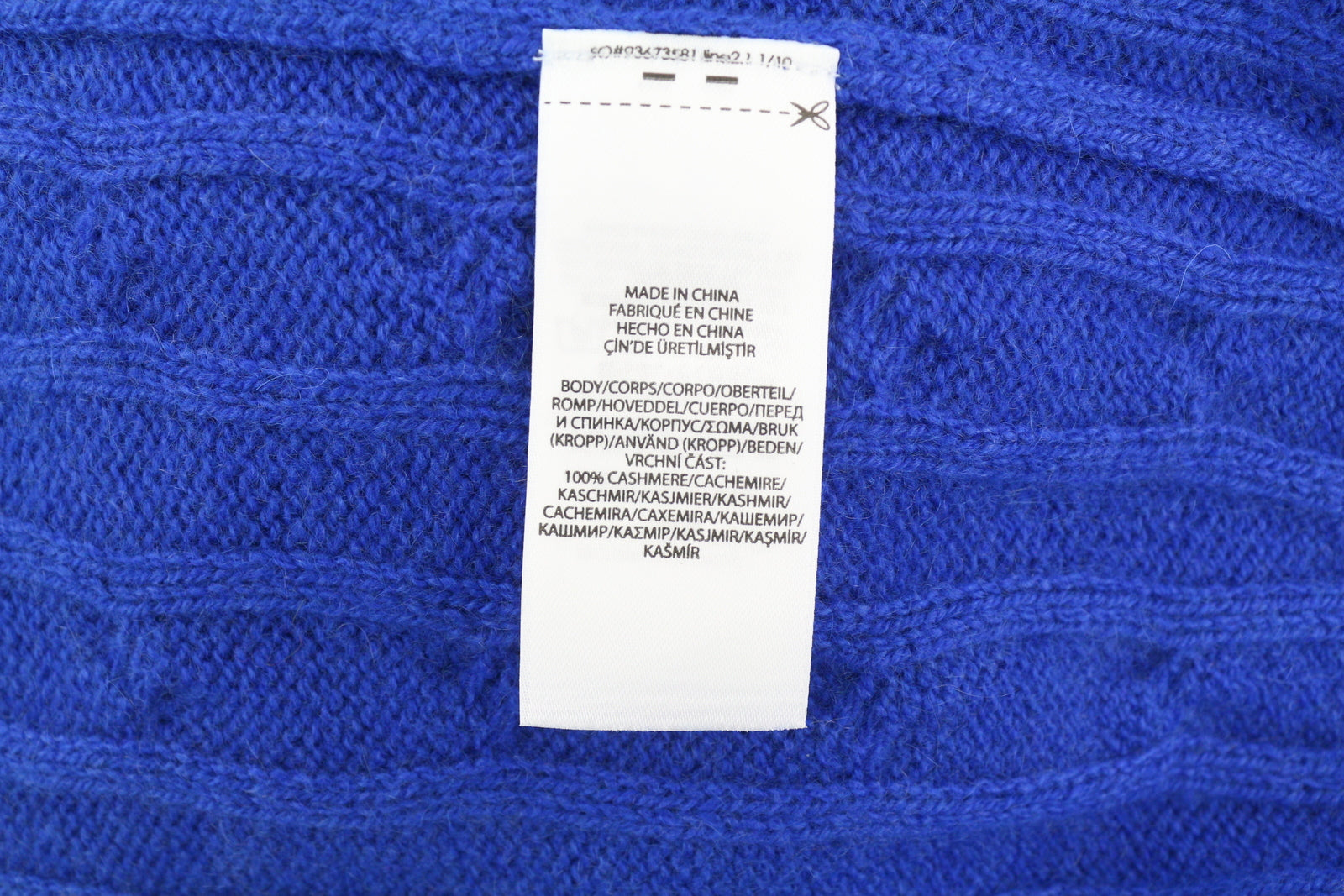 RALPH LAUREN Cashmere Men Jumper XL Blue Pullover Cable-Knit Logo RRP€549