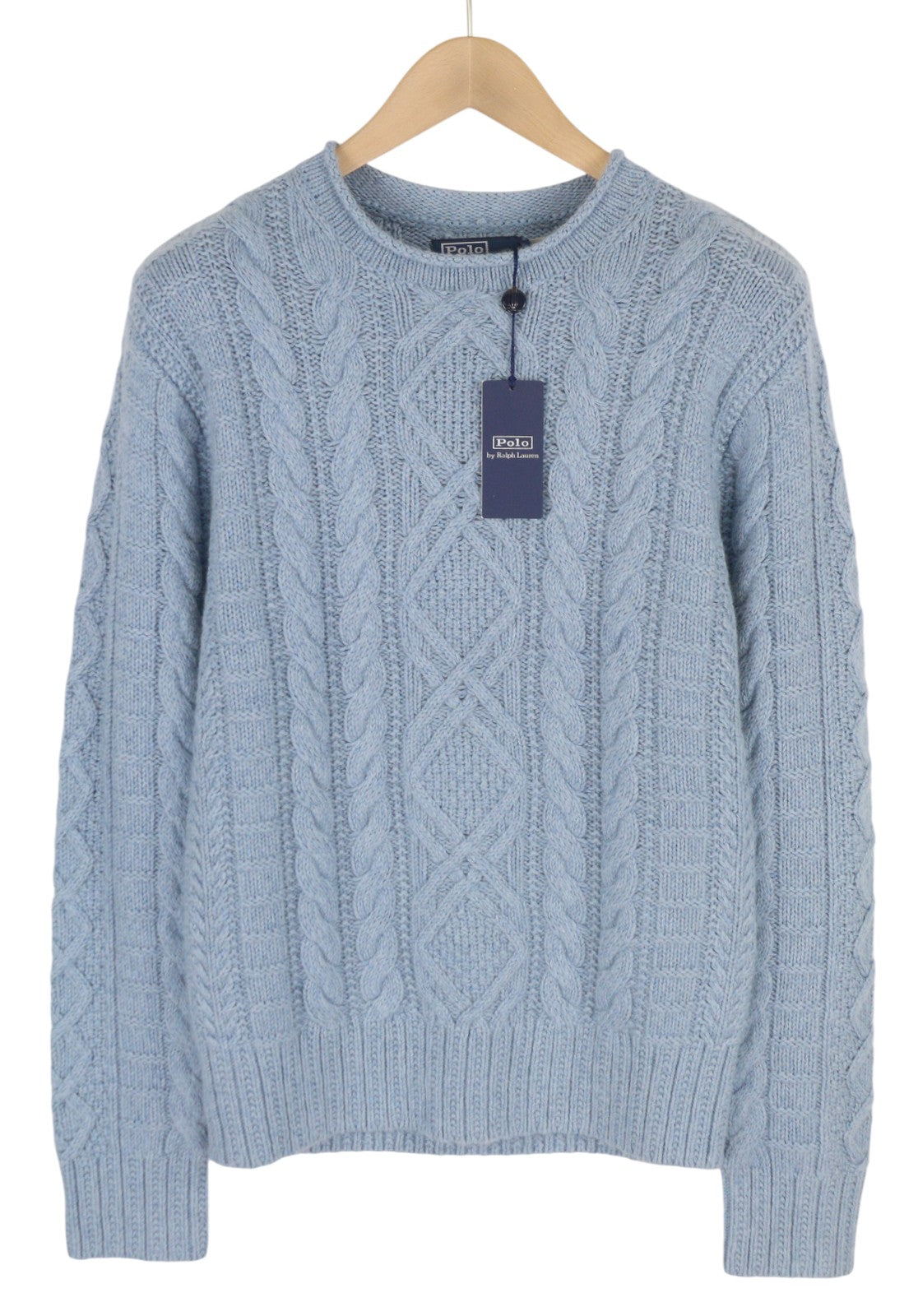 RLX RALPH LAUREN Men Jumper XS Blue Pullover Cashmere Linen Blend Cable RRP€421