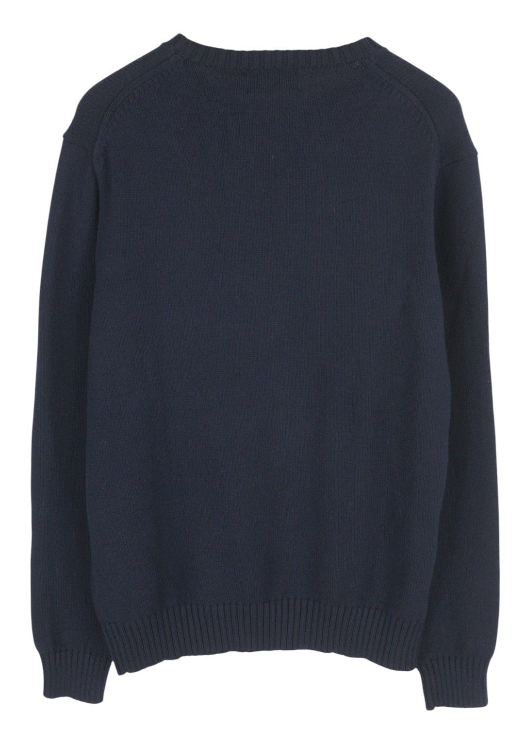 RALPH LAUREN Men Jumper L Dark Blue Pullover Bear Accent Knitted RRP€600