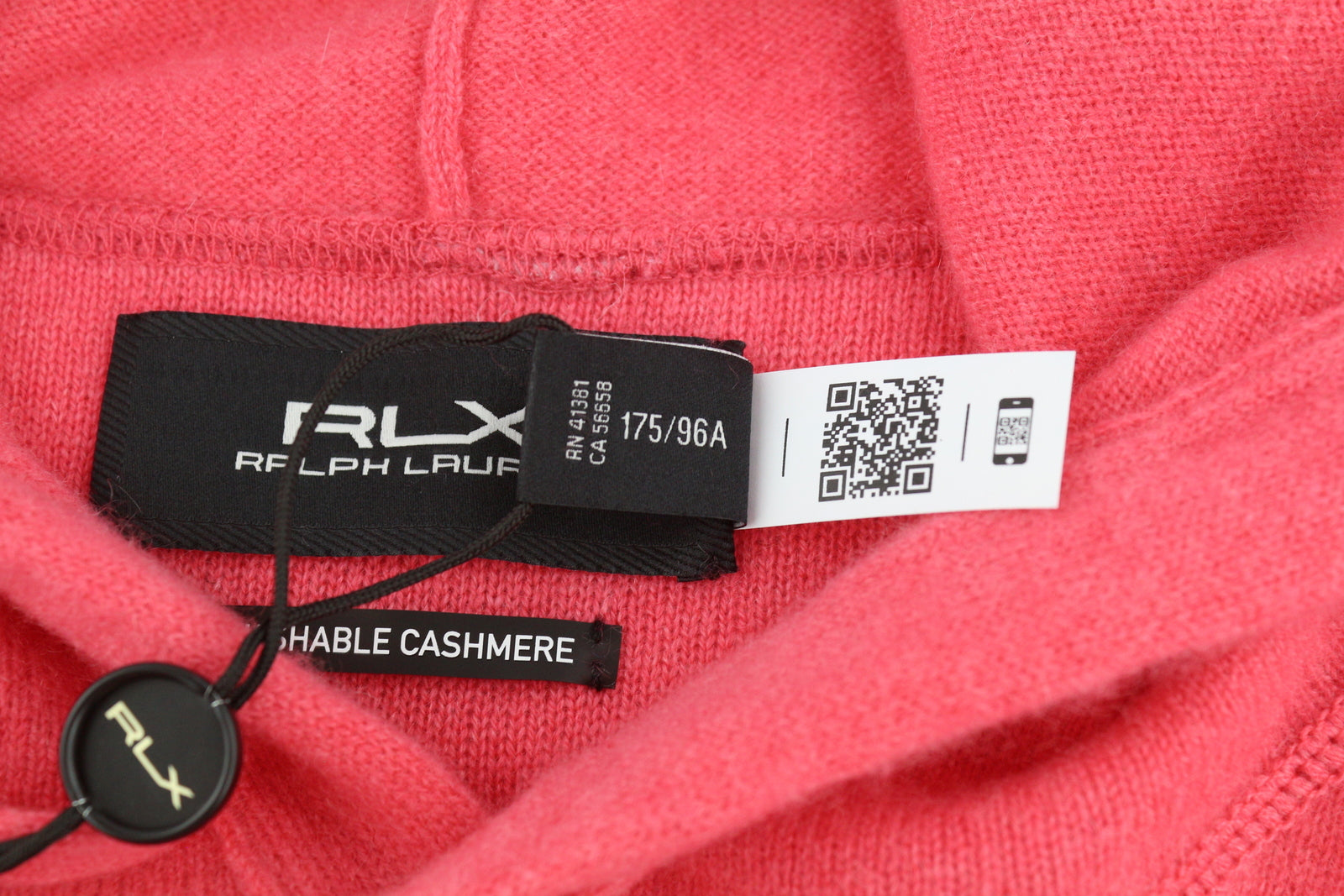 RLX RALPH LAUREN Golf Men Jumper M Salmon Cashmere Pullover Hooded Knit RRP€560