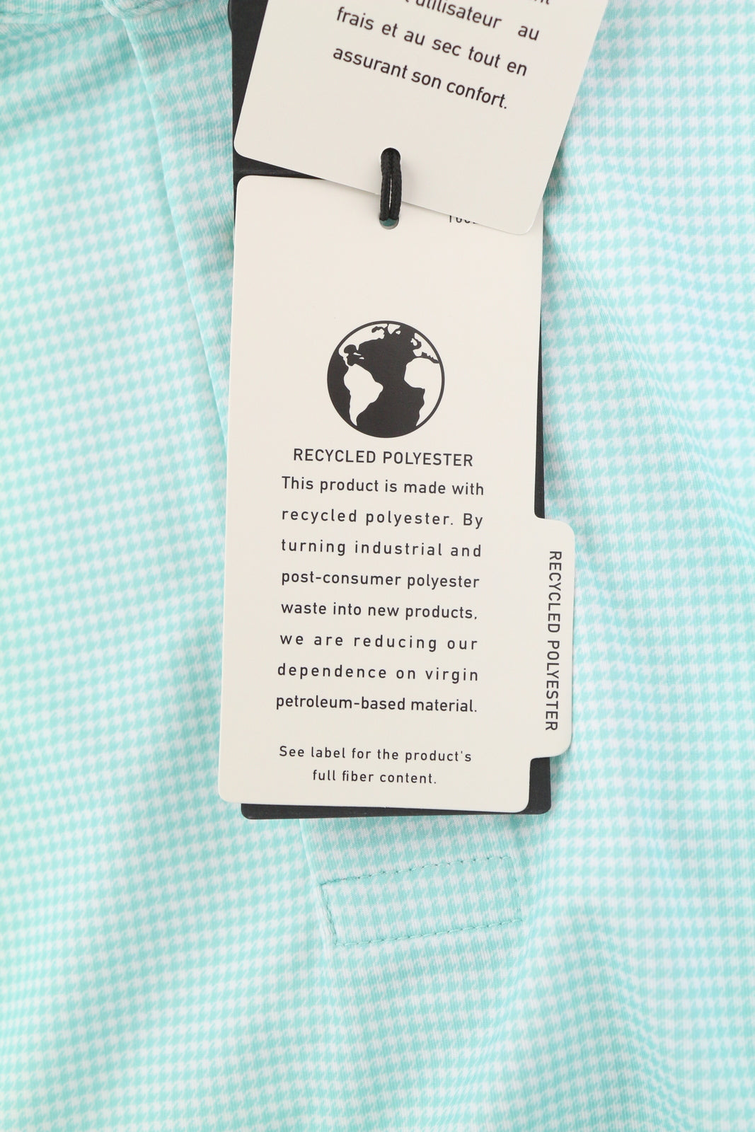 RLX RALPH LAUREN Golf Men T-Shirt 2XL Blue Short Sleeve Houndstooth Polo Wicking