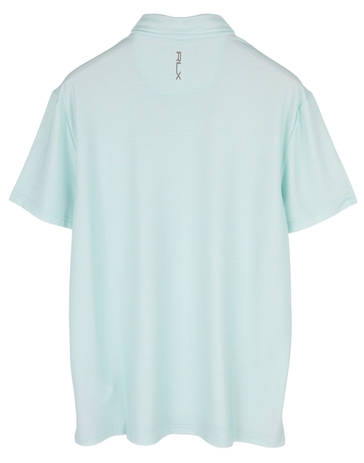 RLX RALPH LAUREN Golf Men T-Shirt 2XL Blue Short Sleeve Houndstooth Polo Wicking