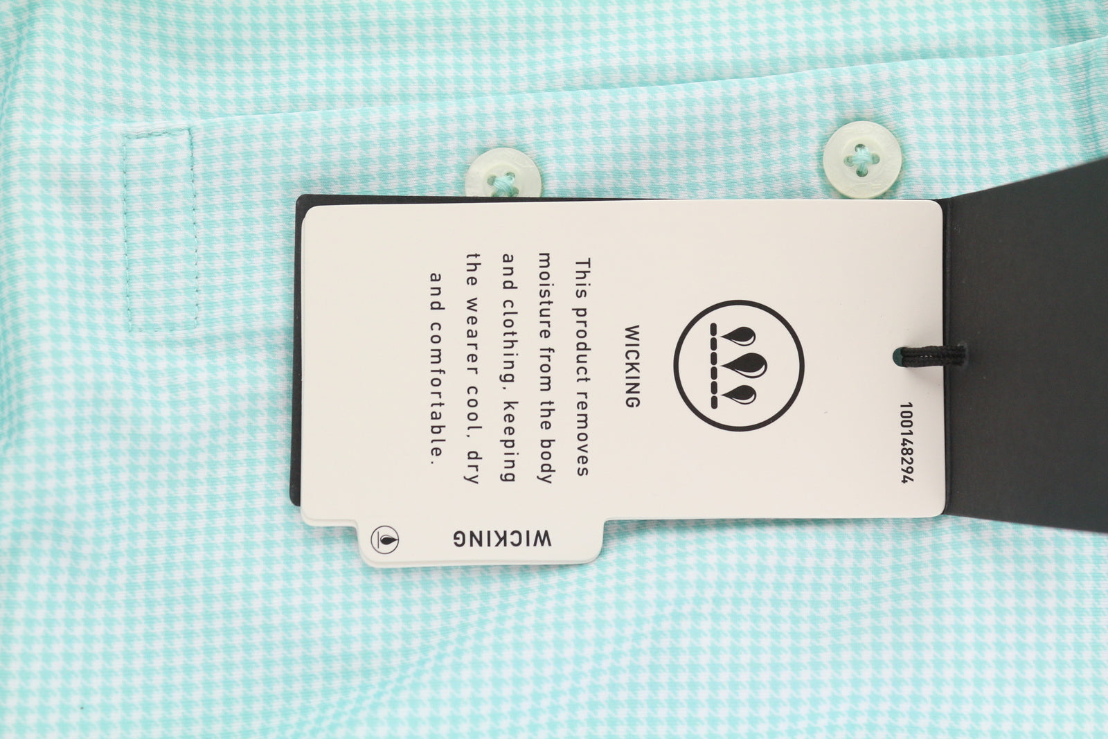 RLX RALPH LAUREN Golf Men T-Shirt 2XL Blue Short Sleeve Houndstooth Polo Wicking