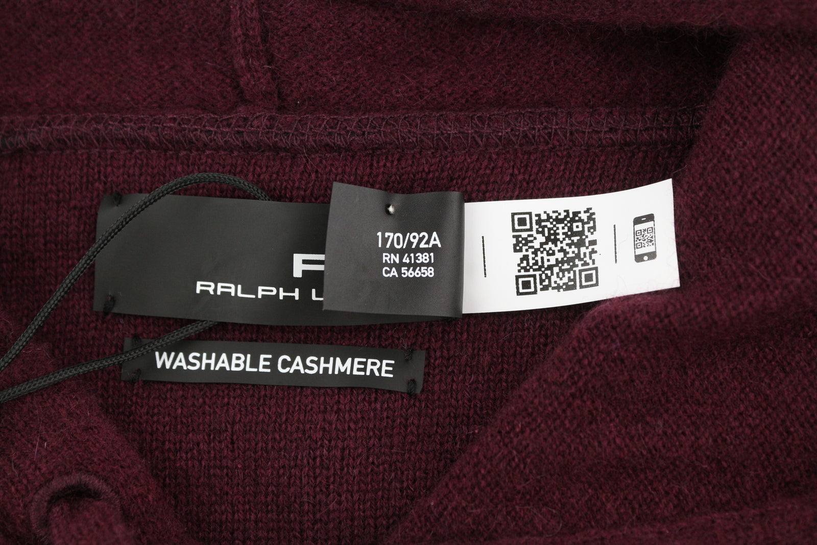 RLX RALPH LAUREN Golf Men Jumper S Burgundy Cashmere Pullover Hooded RRP€560