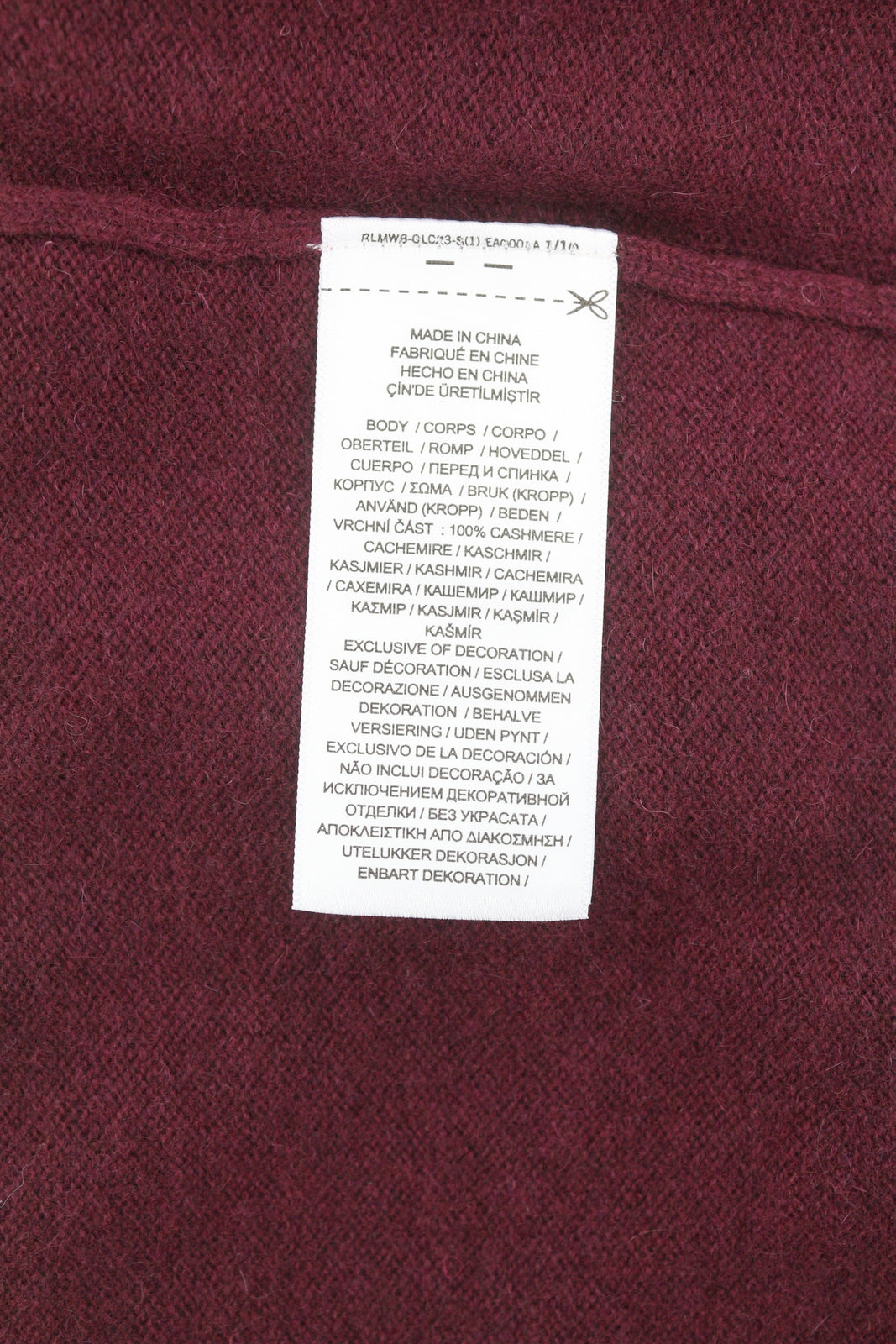 RLX RALPH LAUREN Golf Men Jumper S Burgundy Cashmere Pullover Hooded RRP€560