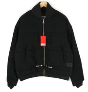 DIESEL W-Spleak Mens Jacket L Black Bomber Zip Lined Insulated RRP€325