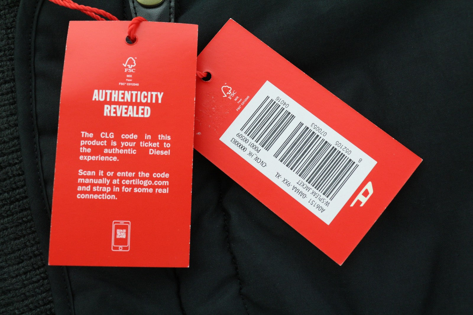 DIESEL W-Spleak Mens Jacket XL Black Bomber Zip Lined Insulated RRP€325