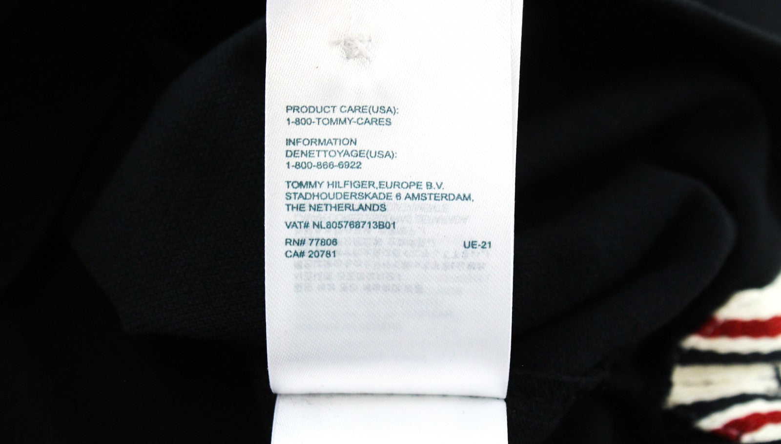 TOMMY HILFIGER Denim 2XL Men T-Shirt Polo Style Black Collared Logo Embroidered