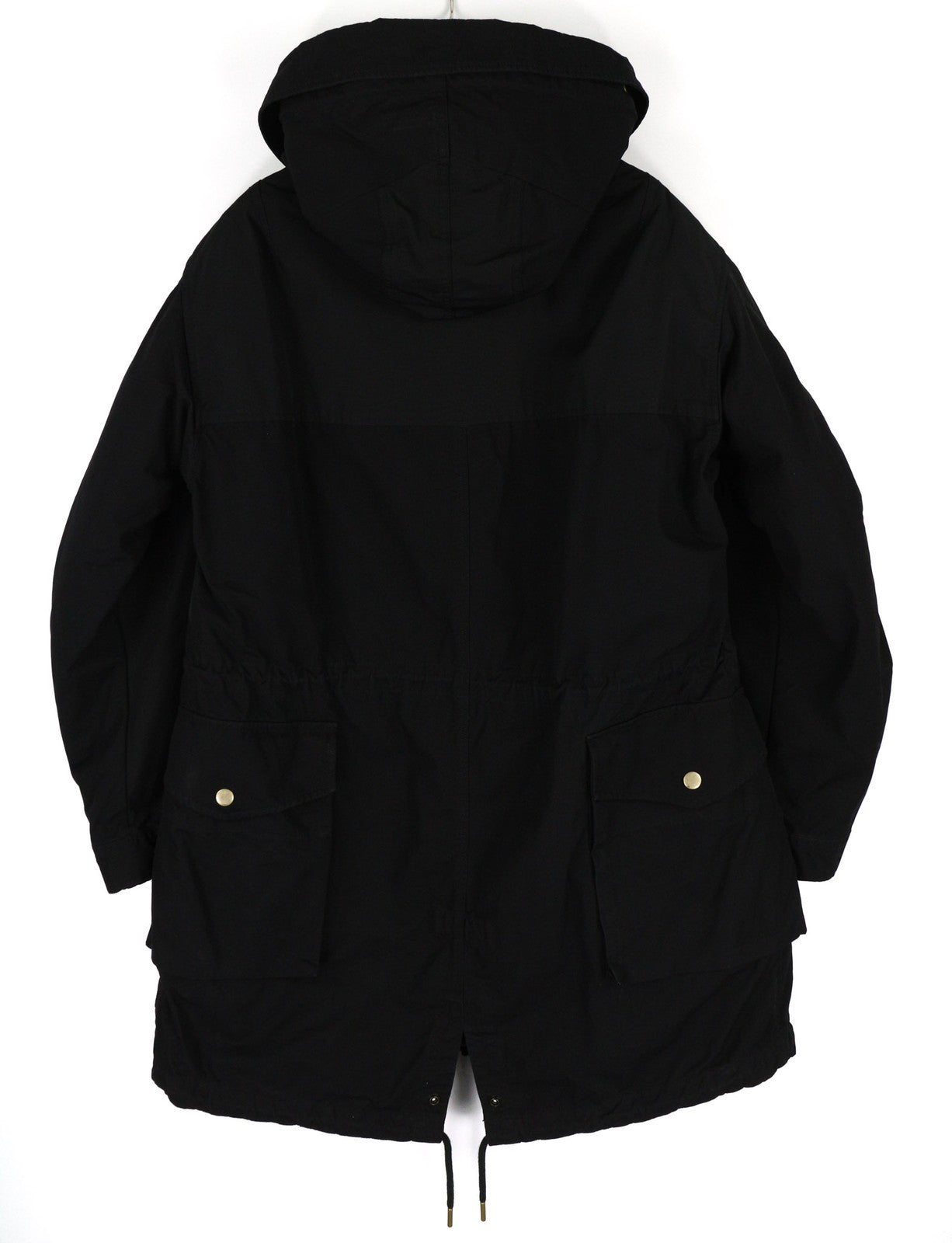 DIESEL W-Miles Mens Jacket S Black Hidden Fastening Parka Oversized RRP€475