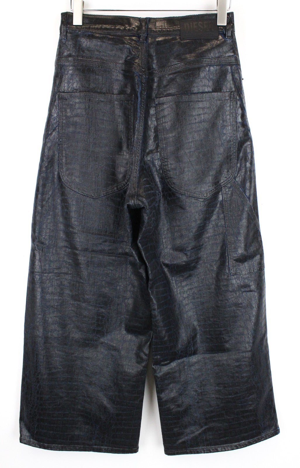 DIESEL D-Luite-SX-T 0094R W29 Women Jeans Animal Print Flared Sweat Jogg Coated