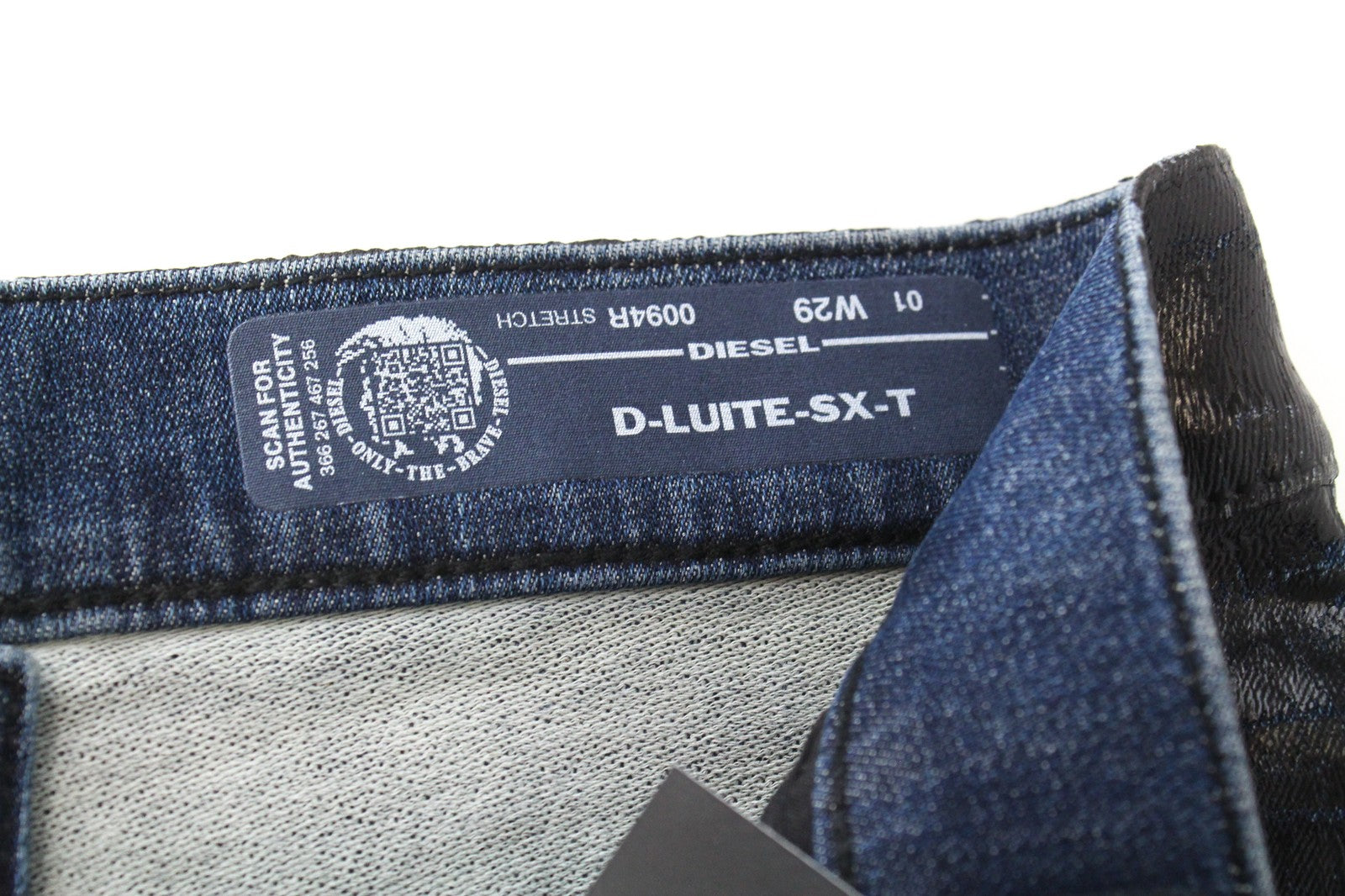 DIESEL D-Luite-SX-T 0094R W29 Women Jeans Animal Print Flared Sweat Jogg Coated