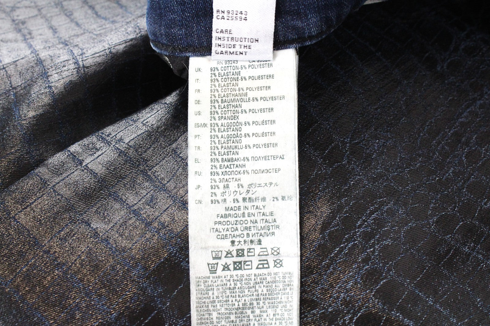 DIESEL D-Luite-SX-T 0094R W29 Women Jeans Animal Print Flared Sweat Jogg Coated