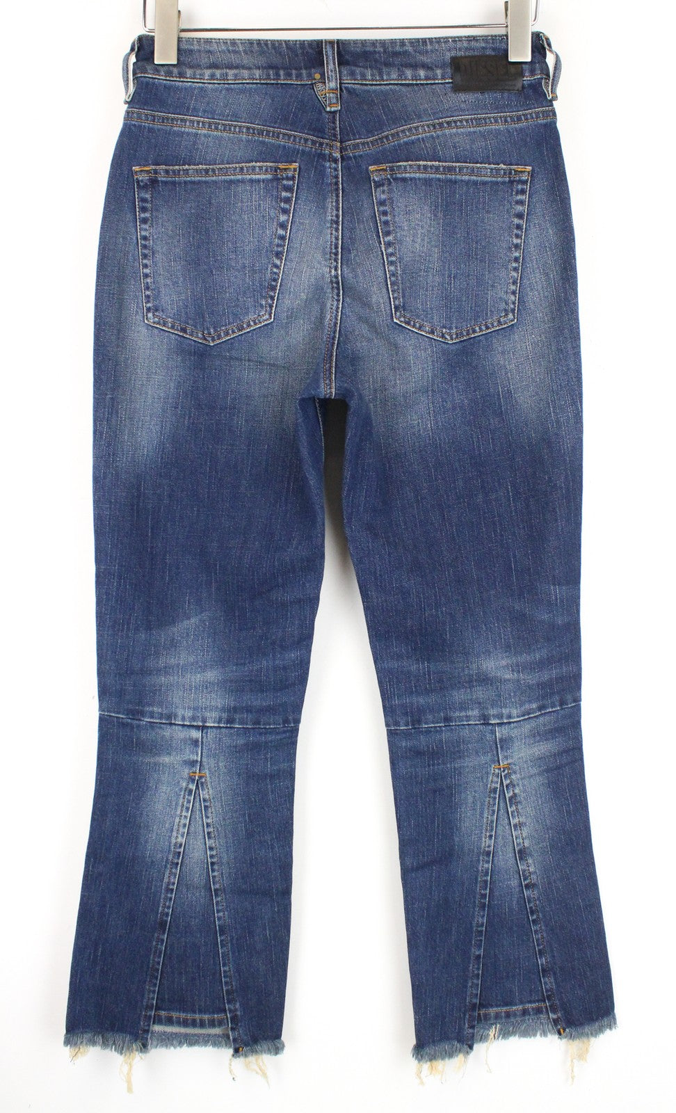 DIESEL D-Earlie 089AR W27/L32 Women Jeans High Rise Blue Distressed Zip-Fly Slim