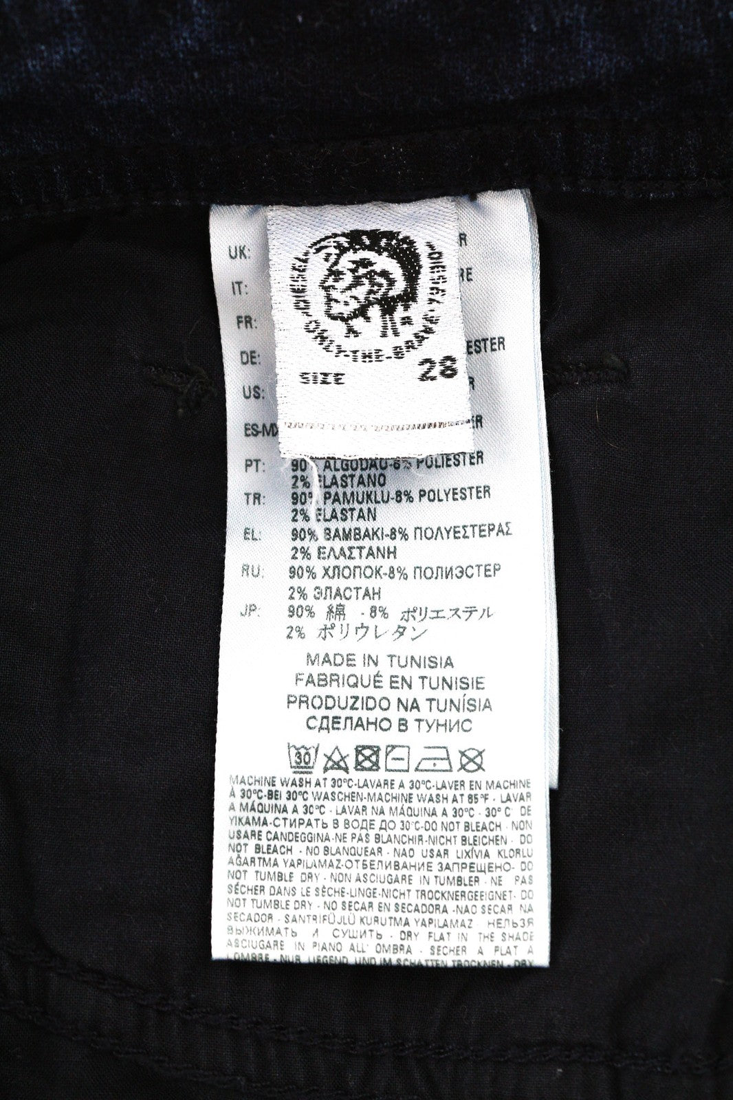 DIESEL Thommer CB-NE 0699Z Mens Jeans W28 Blue Washed Stretch Zip Slim