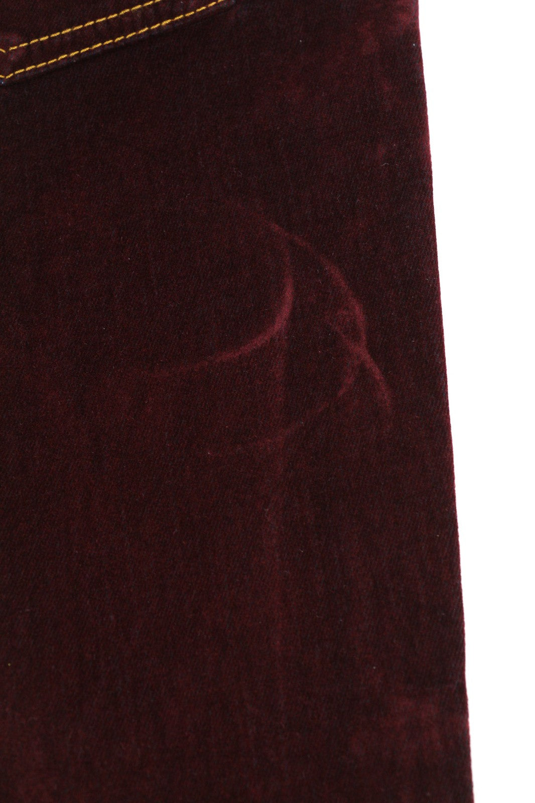 LUISA SPAGNOLI Obelix Womens Trousers 46 Dark Burgundy Slim  Zip Velour