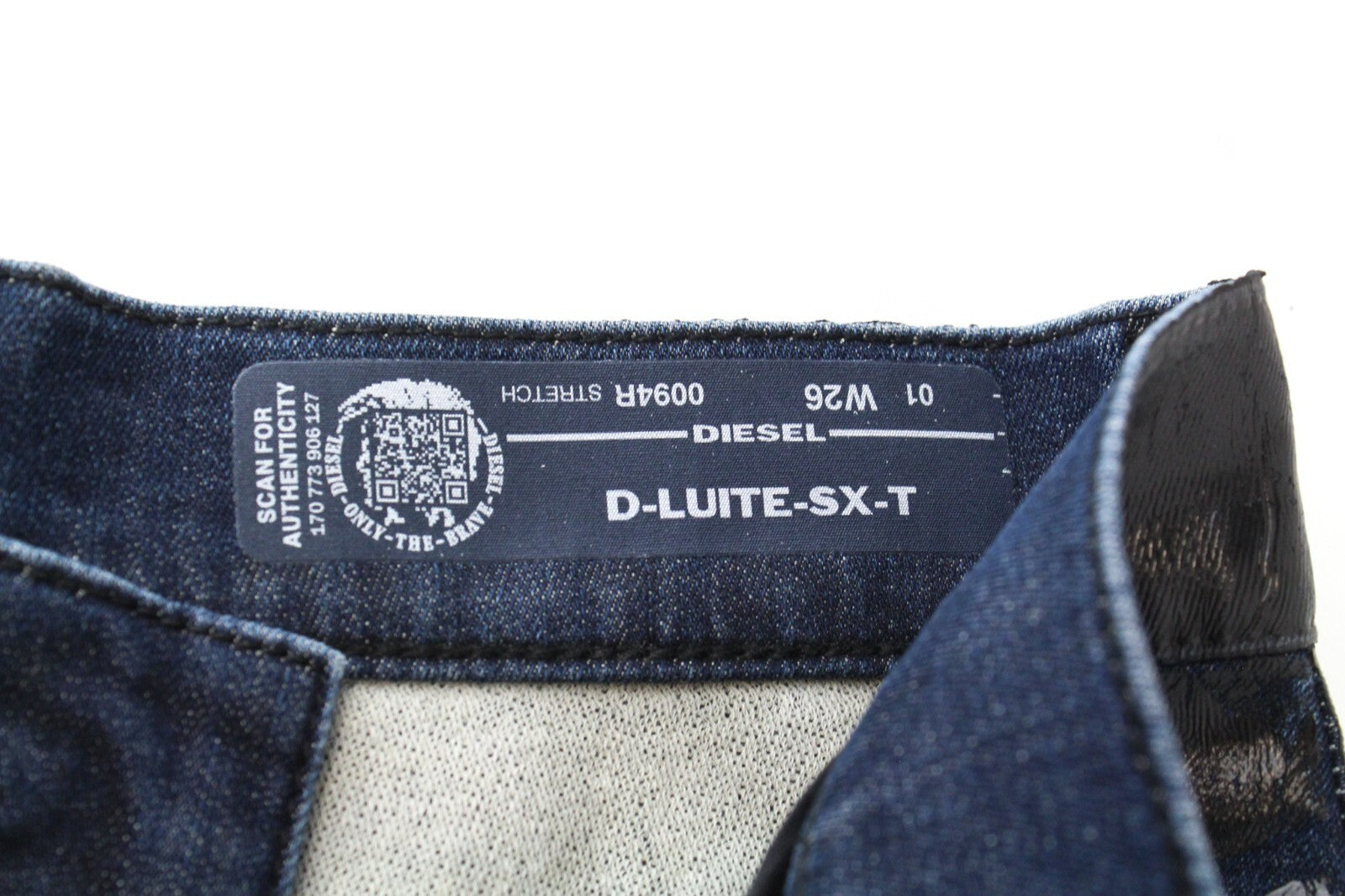 DIESEL D-Luite-SX-T 0094R W26 Women Jeans Sweat Jogg Flared Coated Animal Print