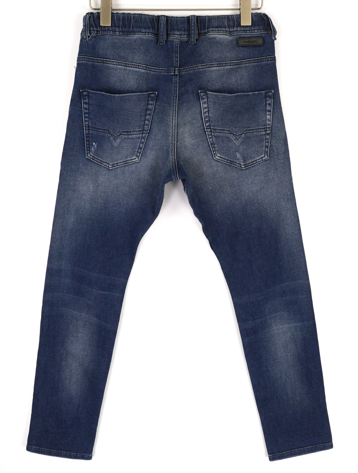 DIESEL Krooley R-NE 084PE Mens Jeans W28 Blue Washed Stretch Jogg Distress Slim