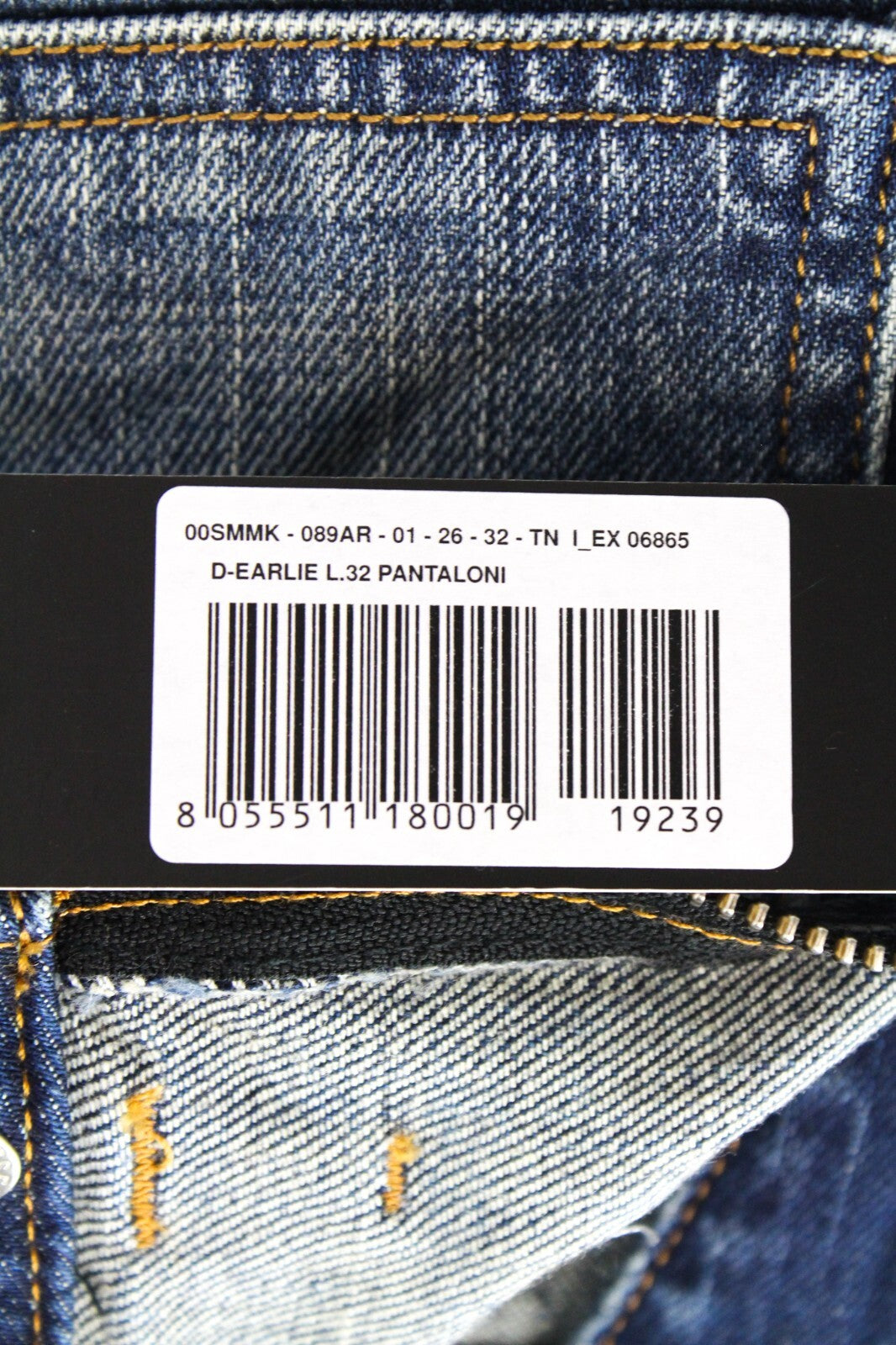 DIESEL D-Earlie 089AR W26/L32 Women Jeans High Waisted Distressed Zip-Fly Slim