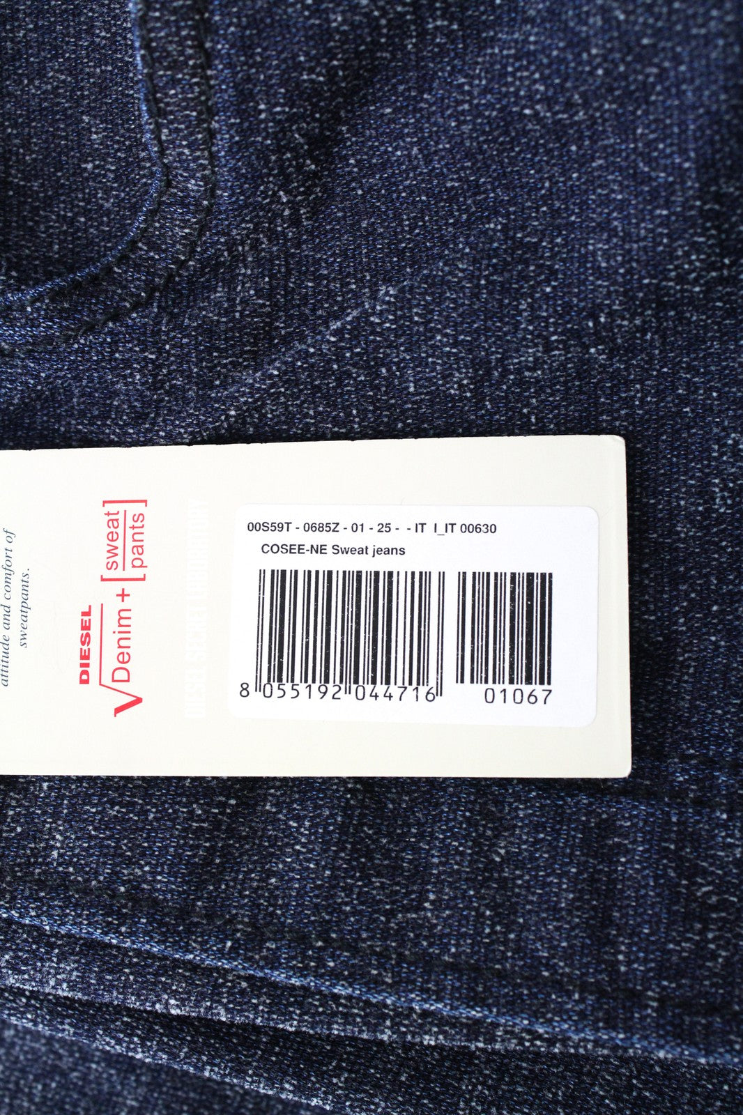 DIESEL Cosee-NE 0685Z W25 Women Trousers Sweat Jogg Boyfriend Fit Blue Pull-On