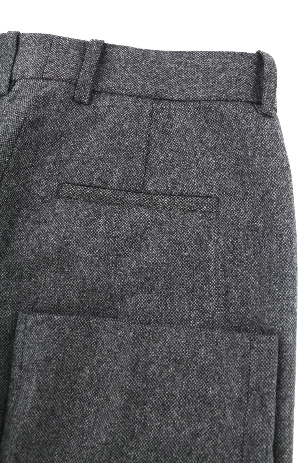 SANDRO Loi Gris Womens Trousers 36 Melange Virgin Wool  Zip Tapered