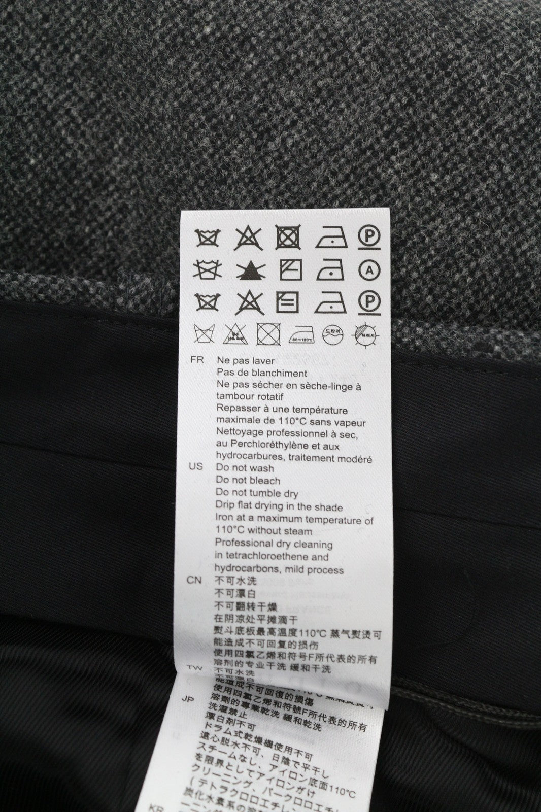 SANDRO Loi Gris Womens Trousers 36 Melange Virgin Wool  Zip Tapered