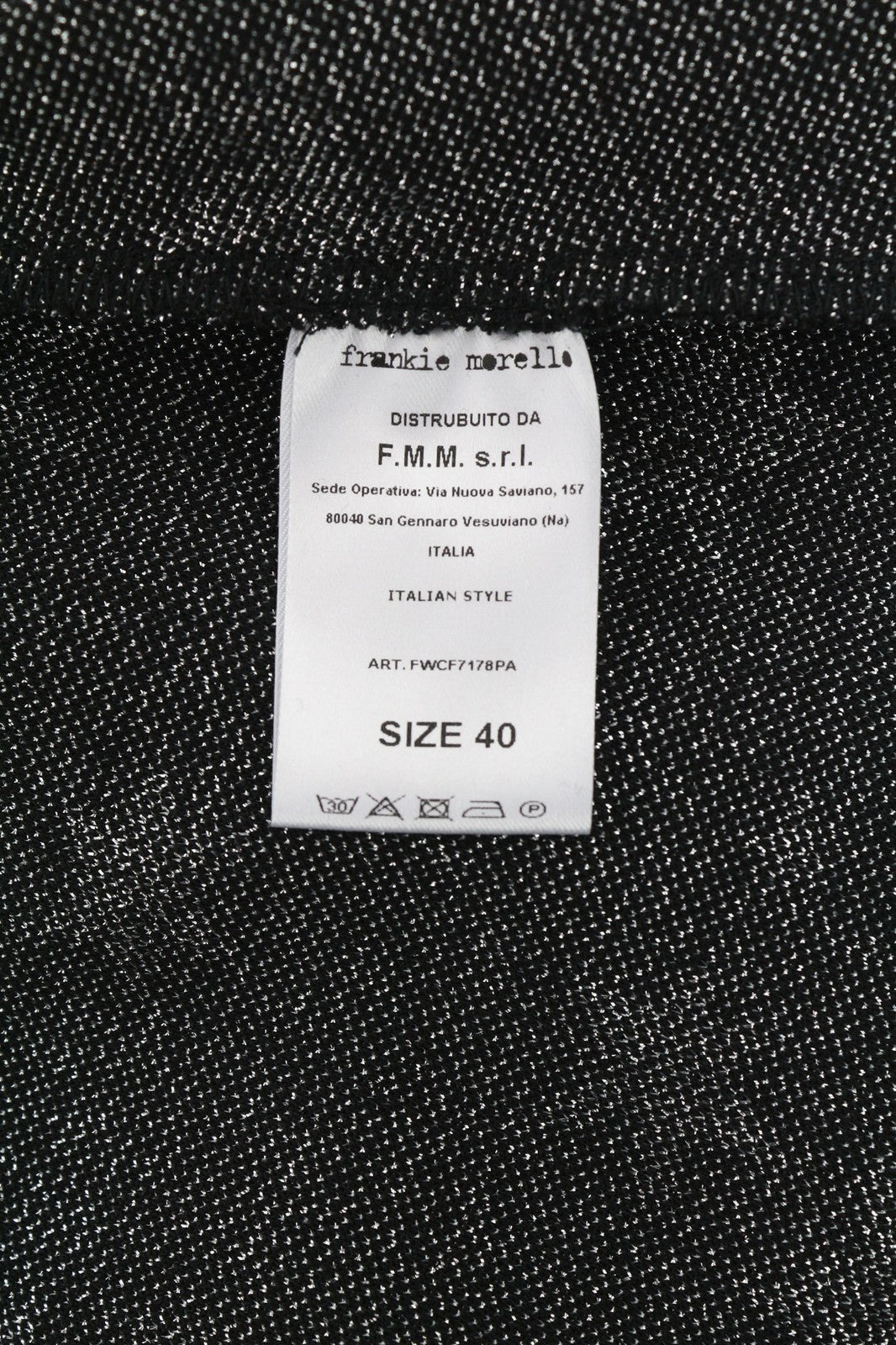 FRANKIE MORELLO Vidor Womens Trousers 40 Black Elastic Waist Stars Print Fitted