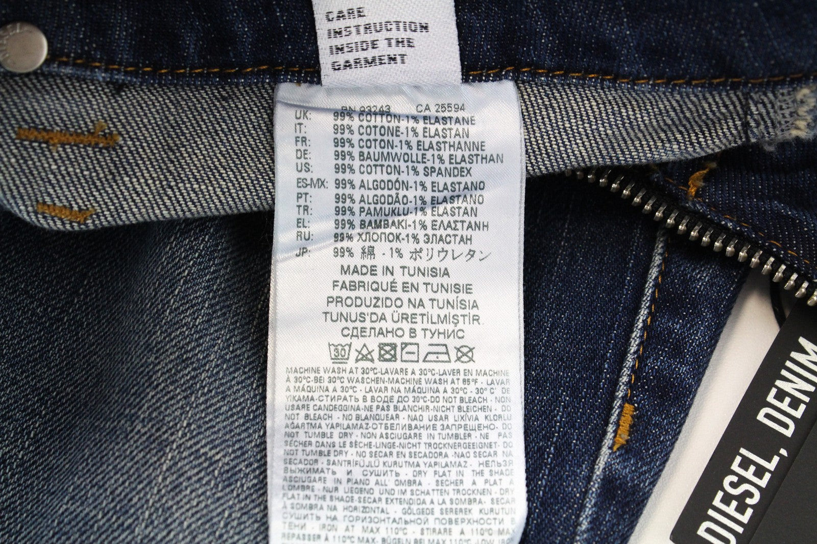 DIESEL D-Earlie 089AR W26/L30 Women Jeans High Waisted Slim Distressed Zip-Fly