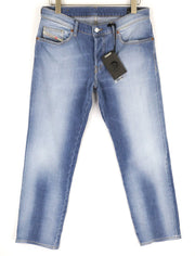 DIESEL D-Mihtry 009NF Mens Jeans W31/L30 Blue Washed Straight  Stretch Button