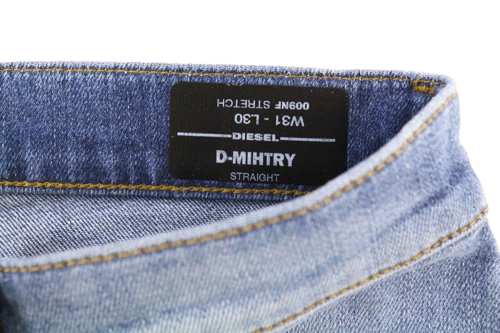 DIESEL D-Mihtry 009NF Mens Jeans W31/L30 Blue Washed Straight  Stretch Button