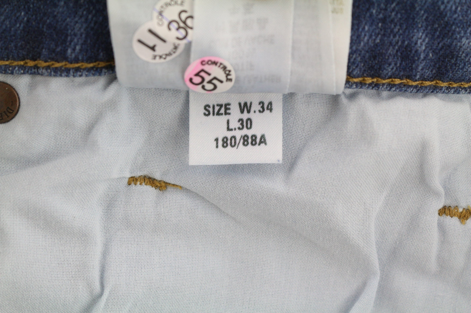 DIESEL D-Mihtry 009NF Mens Jeans W34/L30 Blue Washed Straight  Stretch Button