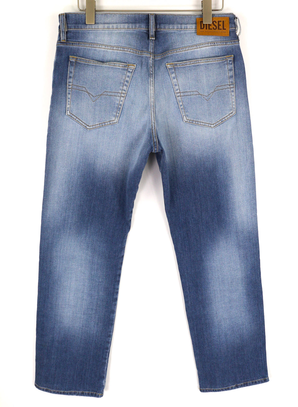 DIESEL D-Mihtry 009NF Mens Jeans W34/L30 Blue Washed Straight  Stretch Button