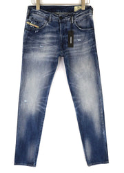 DIESEL D-Bazer 084DD Mens Jeans W29/L34 Blue Washed Tapered  Stretch Distress