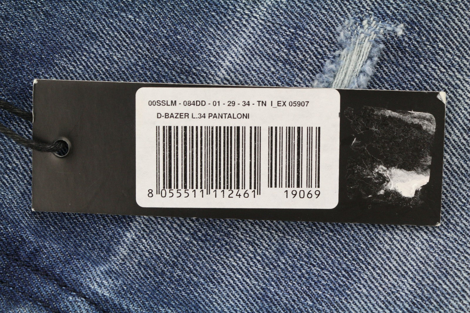 DIESEL D-Bazer 084DD Mens Jeans W29/L34 Blue Washed Tapered  Stretch Distress