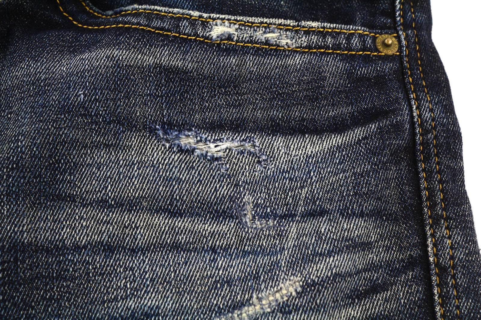 DIESEL Thommer-X 0096U Mens Jeans W38/L32 Blue Washed Distress Slim  Zip