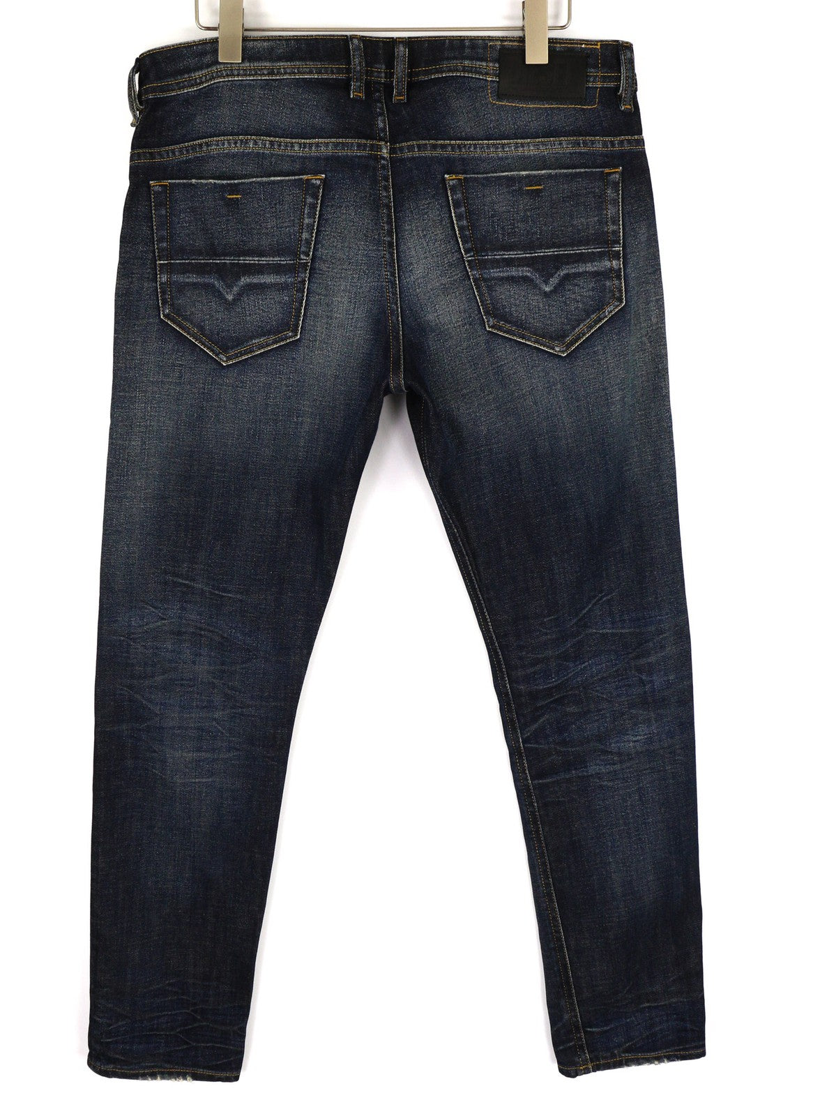 DIESEL Thommer-X 0096U Mens Jeans W38/L32 Blue Washed Distress Slim  Zip