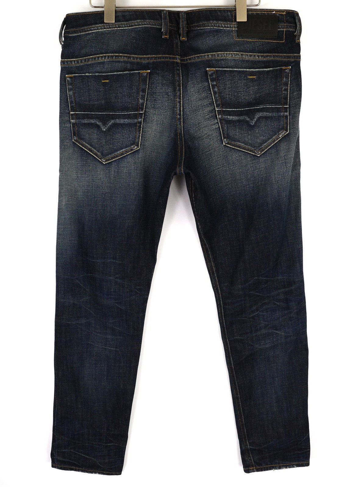 DIESEL Thommer-X 0096U Mens Jeans W38/L32 Blue Washed Distress Slim  Zip