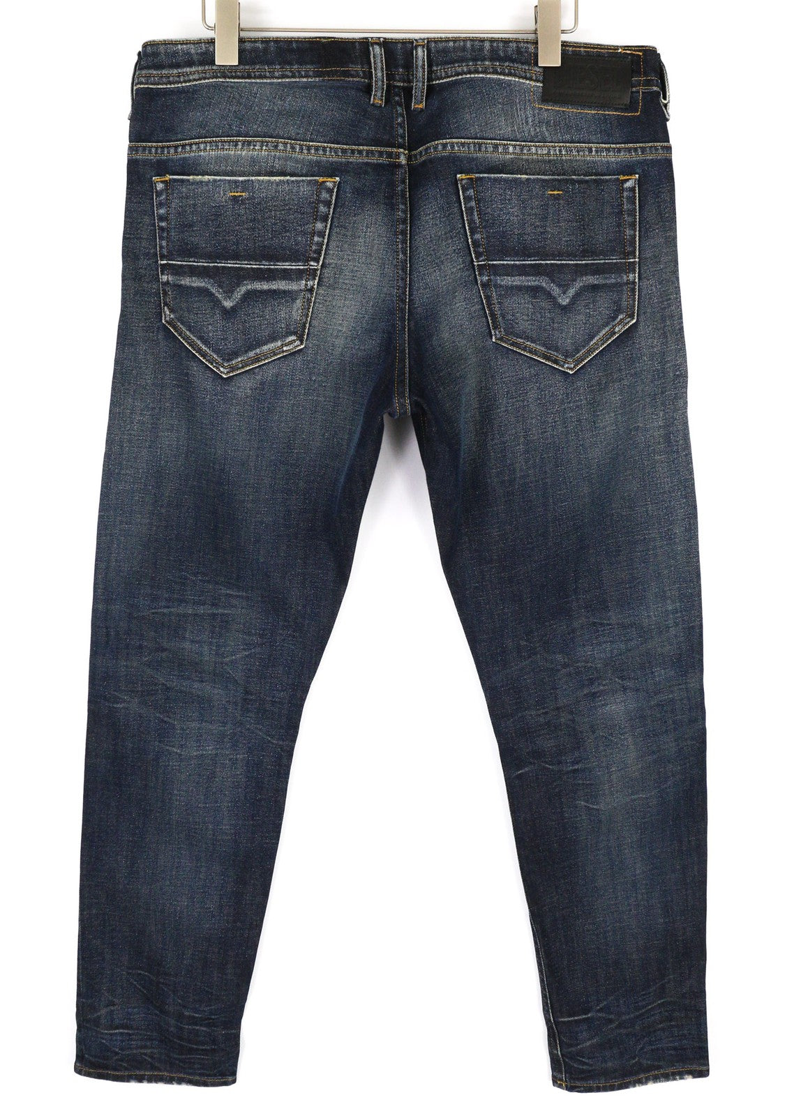 DIESEL Thommer-X 0096U Mens Jeans W40/L32 Blue Washed Distress Slim  Zip Fly