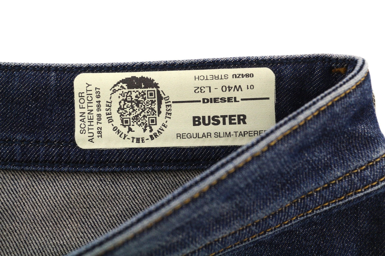 DIESEL Buster 084ZU Mens Jeans W40/L32 Washed Regular Slim Tapered  Stretch