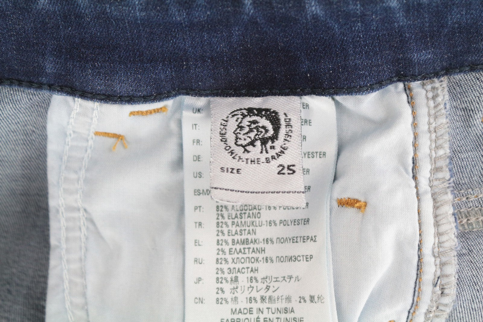 DIESEL Slandy-High 089AJ W25/L32 Women Jeans Blue Super Stretch Super Skinny