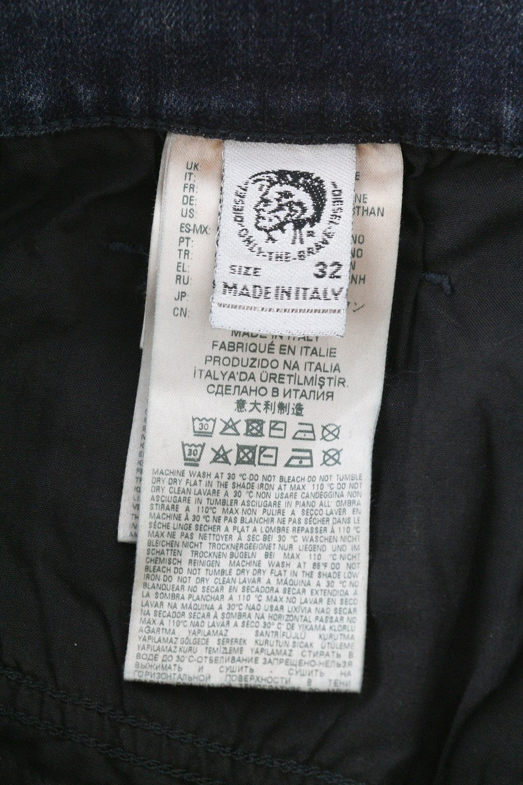 DIESEL D-Amny 069QM Mens Jeans W32/L32 Dark Washed Skinny  Stretch Zip